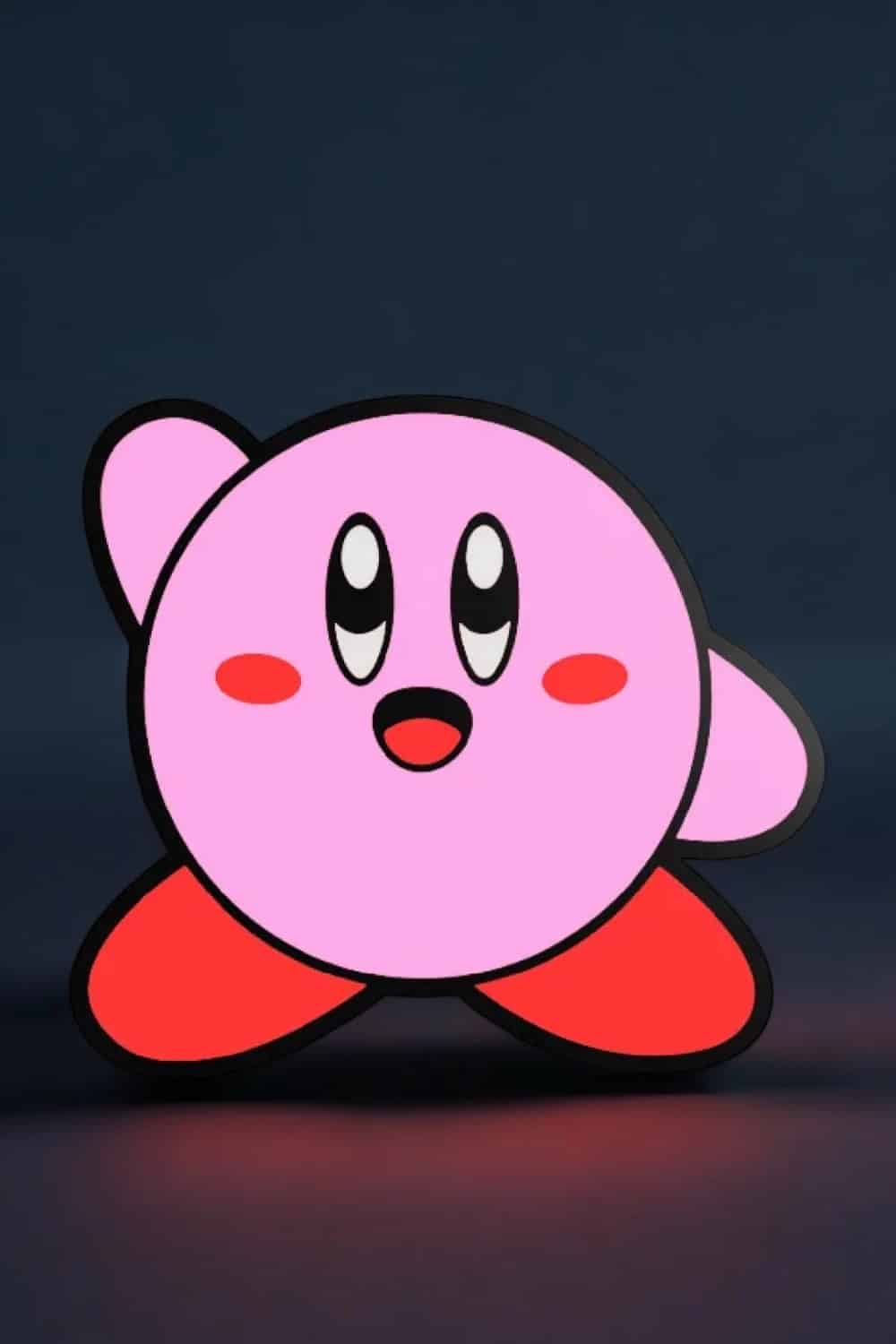 lampe led kirby rose kawaii