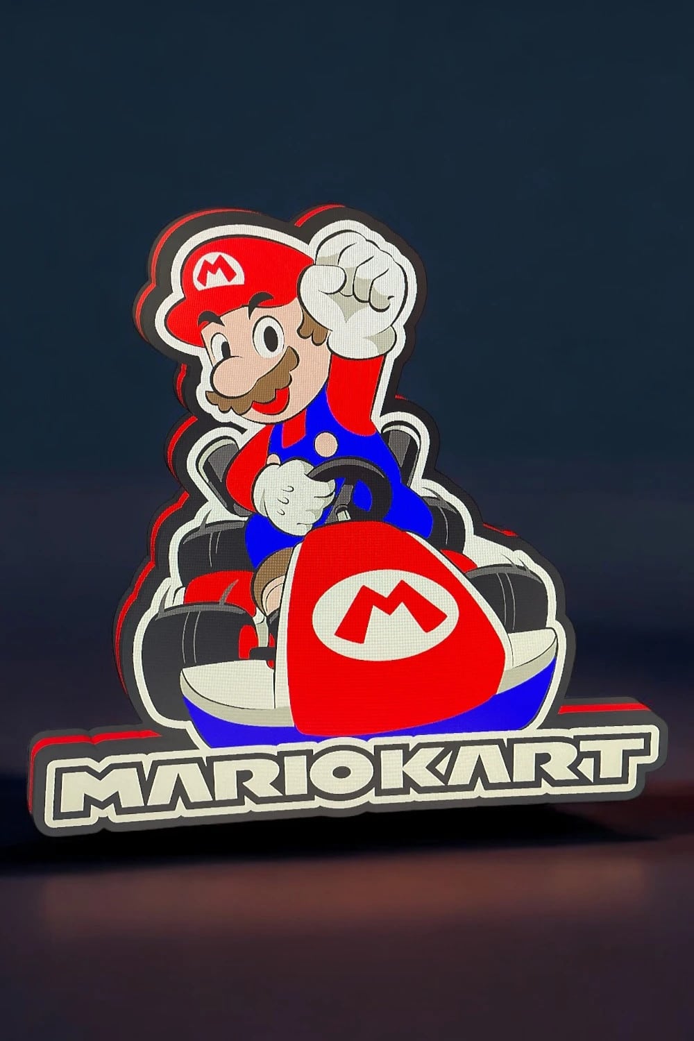 lampe led mario kart rainbow road