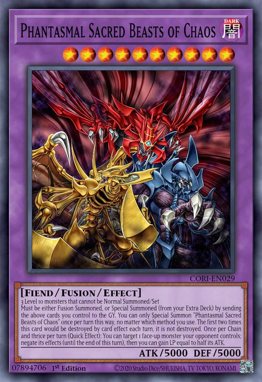 The Chaotic Phantasmal Sacred Beasts (CORI-EN029) - Secret Rare