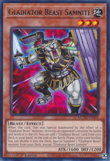 Gladiator Beast Samnite (MZTM-EN069) - Rare