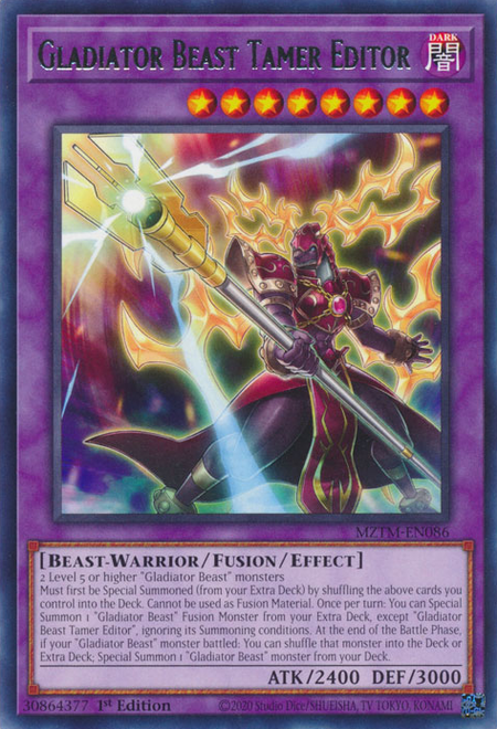 Gladiator Beast Tamer Editor (MZTM-EN086) - Rare