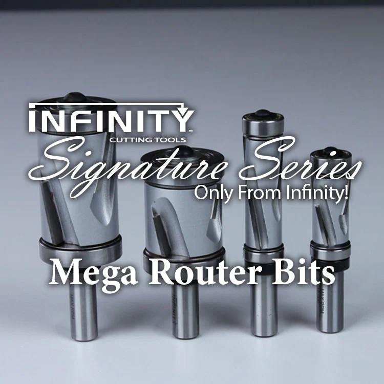 Premium Compression Spiral Router Bits Infinity Tools Infinity - Geometric Art Collection - 4K Quality