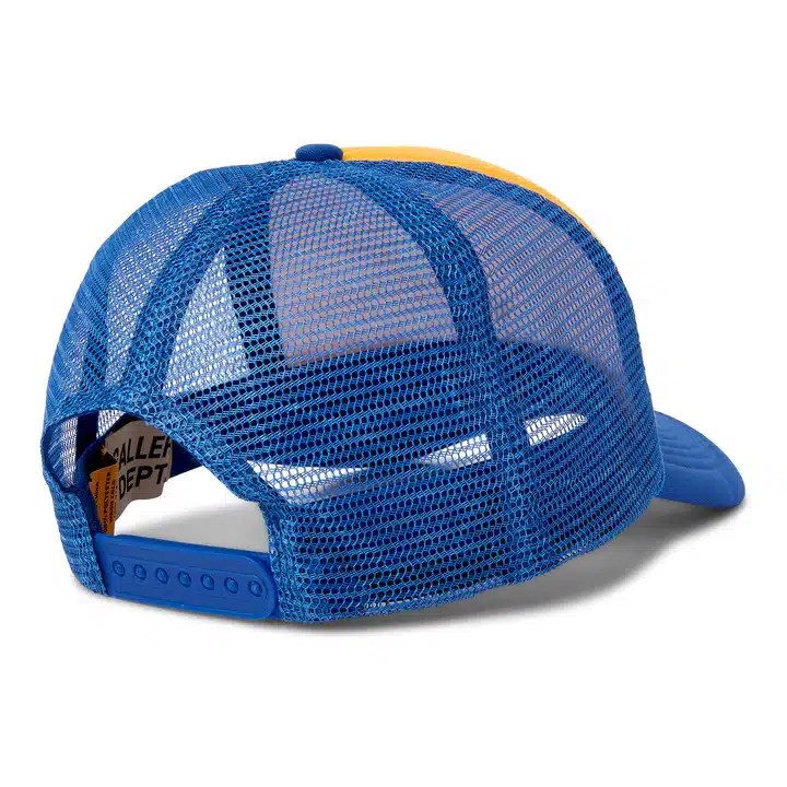 Casquette Trucker Vintage Snapback Cavan - Bleu, Noir Et Jaune, Thème Pêche