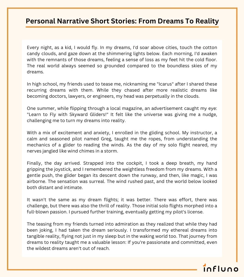 Crafting your personal narrative and unique story + 4 examples