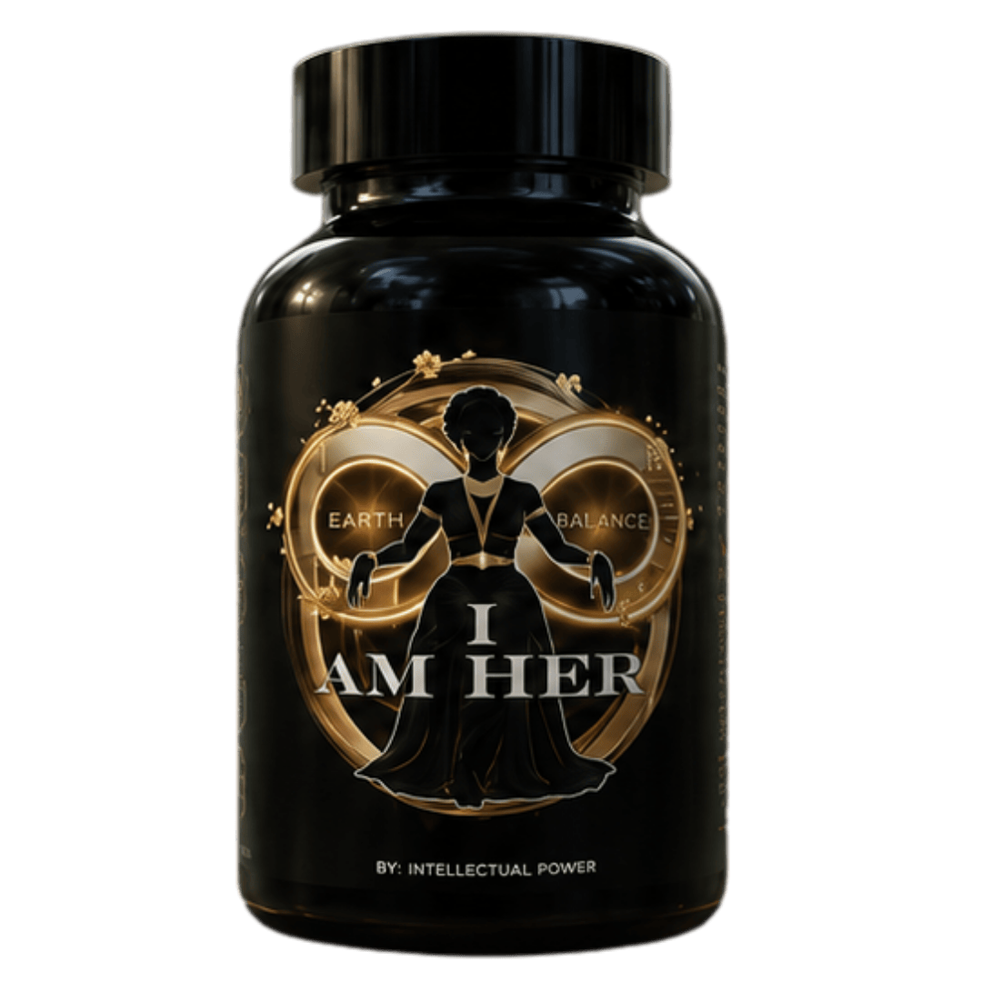 I AM HER Earth Melanated supplement bottle