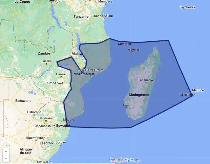 Lancement Des Appels Projets Interreg VI Canal Du Mozambique 2026 Carte