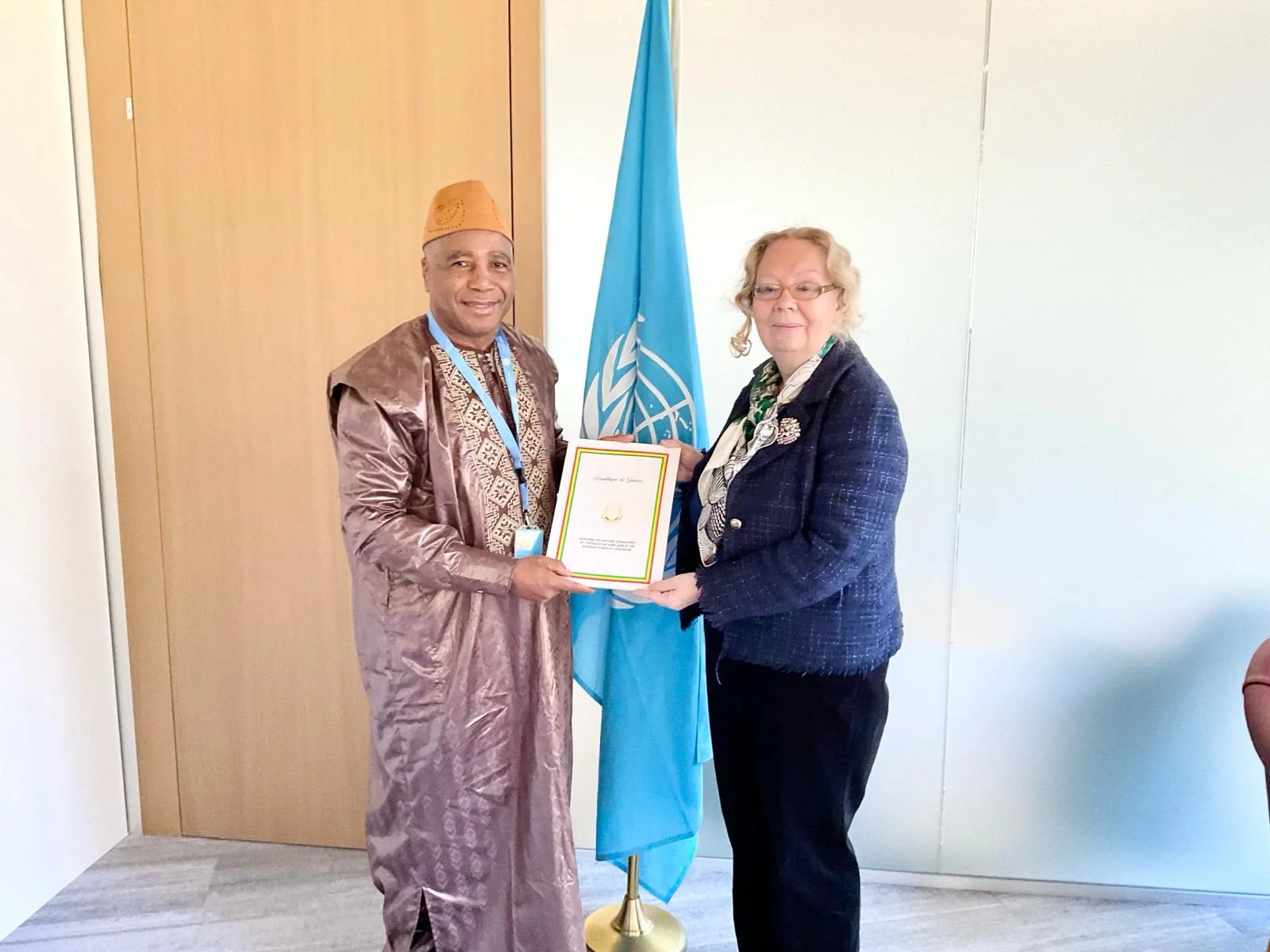 Genève : le nouveau Représentant permanent de la Guinée présente ses lettres de créance