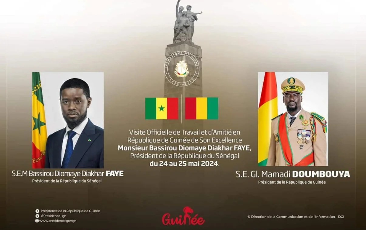 Diplomatie: le président sénégalais Diomaye Faye attendu à Conakry pour une visite de 48 heures