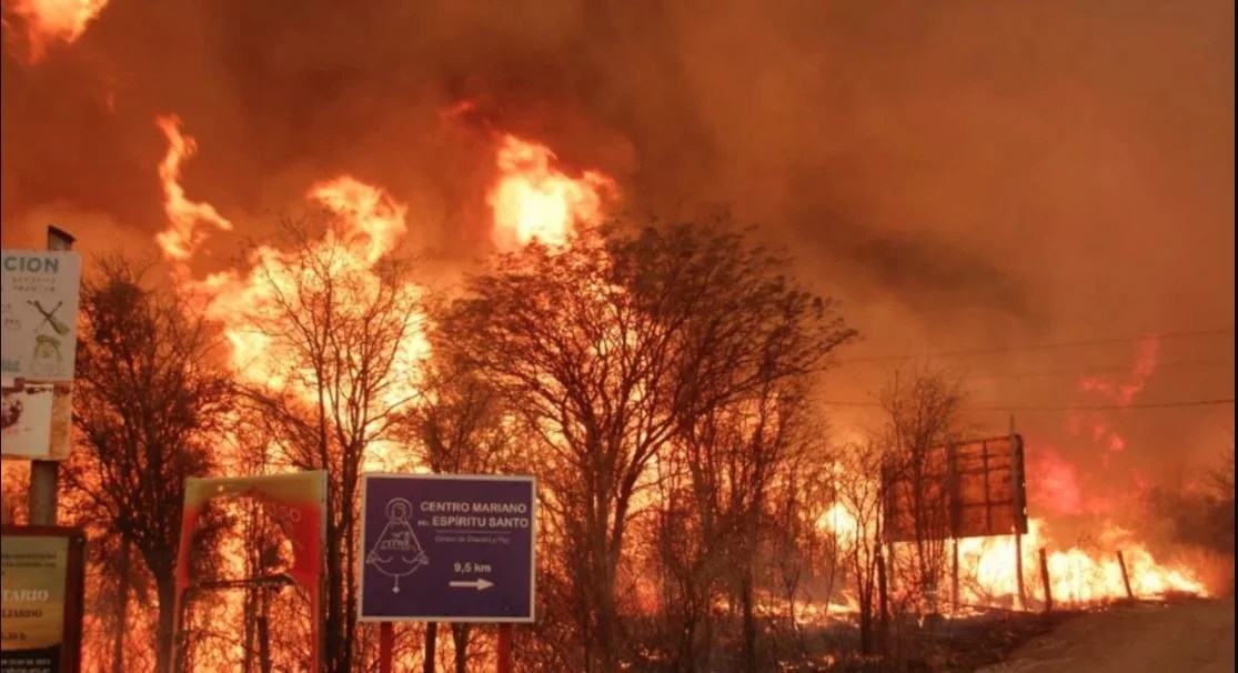 Incendios: corte total de la RN38, tramo Capilla del Monte – Cruz del Eje