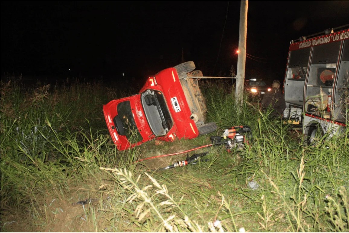 Las Higueras: accidente, una joven de 23 años resultó herida