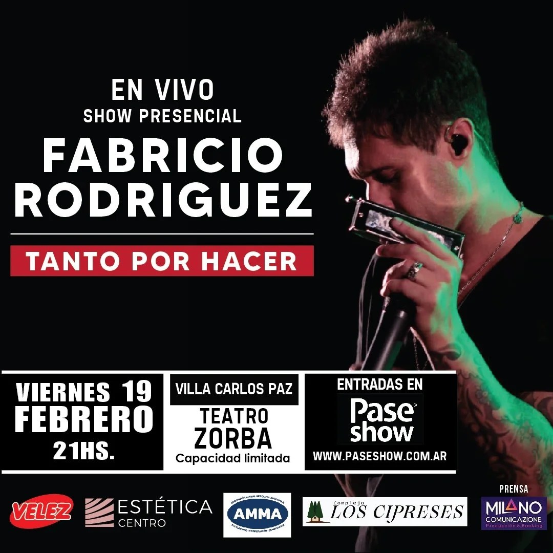 Fabricio Rodríguez en concierto: “TANTO POR HACER”