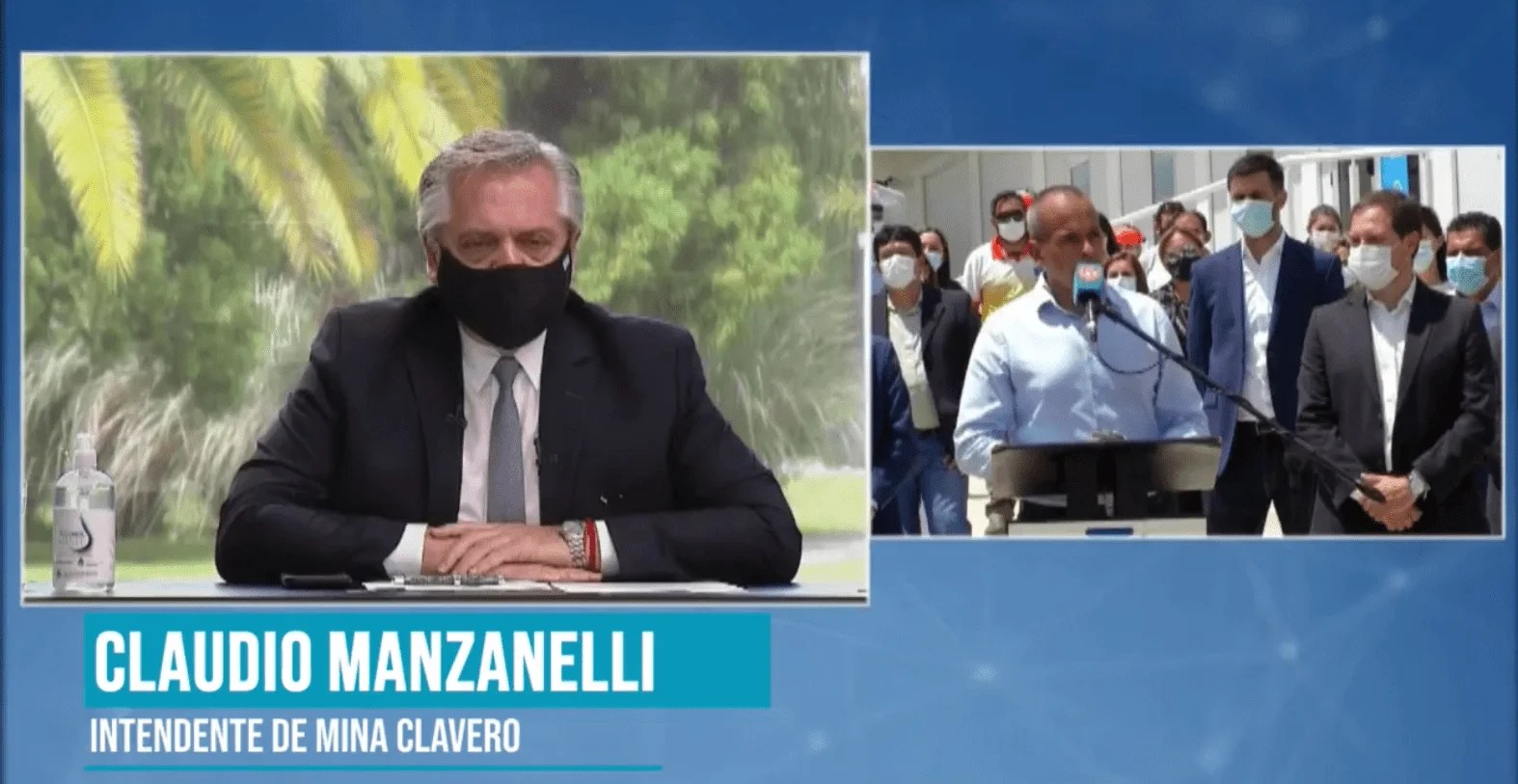 El presidente Fernández inauguró por zoom el Hospital Modular de Mina Clavero
