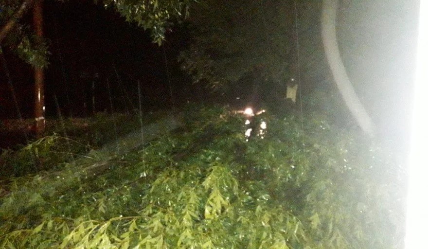 Monte Maíz: feroz tormenta con rasgos de tornado.
