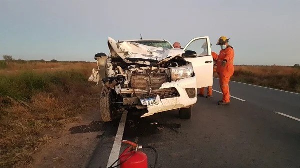 Accidente causado por un caballo sobre Ruta Nº 3