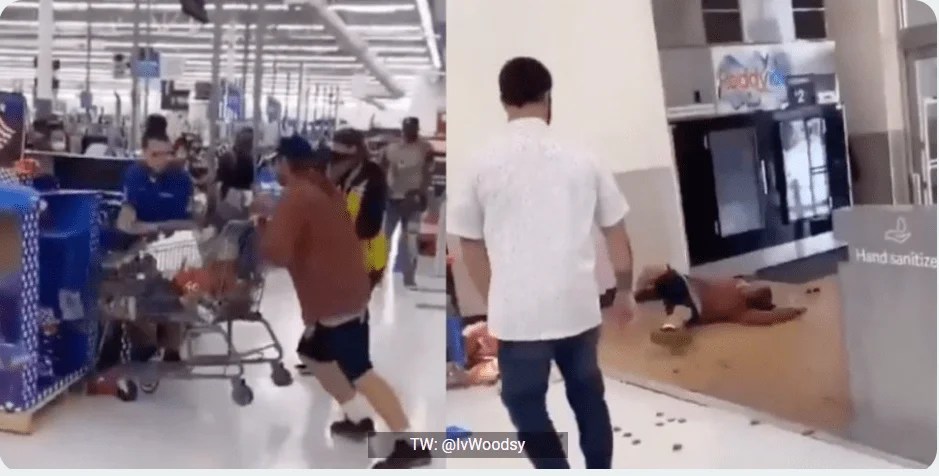 VIDEO: Empleado de supermercado noquea a cliente, le había escupido