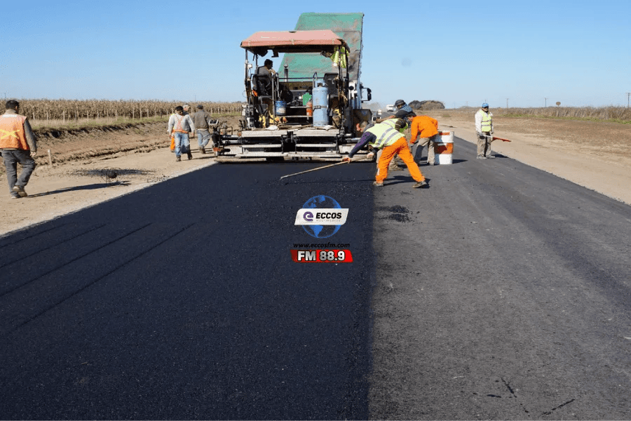 Se está repavimentando la ruta 3