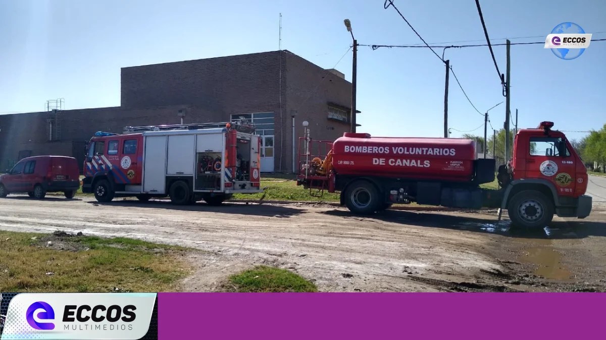Simulacro de incendio en el IPET Nº 355