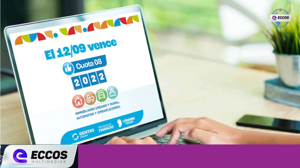 Rentas Córdoba: vence la cuota 8 de los impuestos 2022