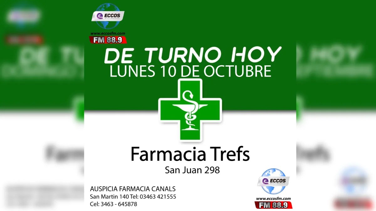 Canals: Farmacia de turno 10 de octubre