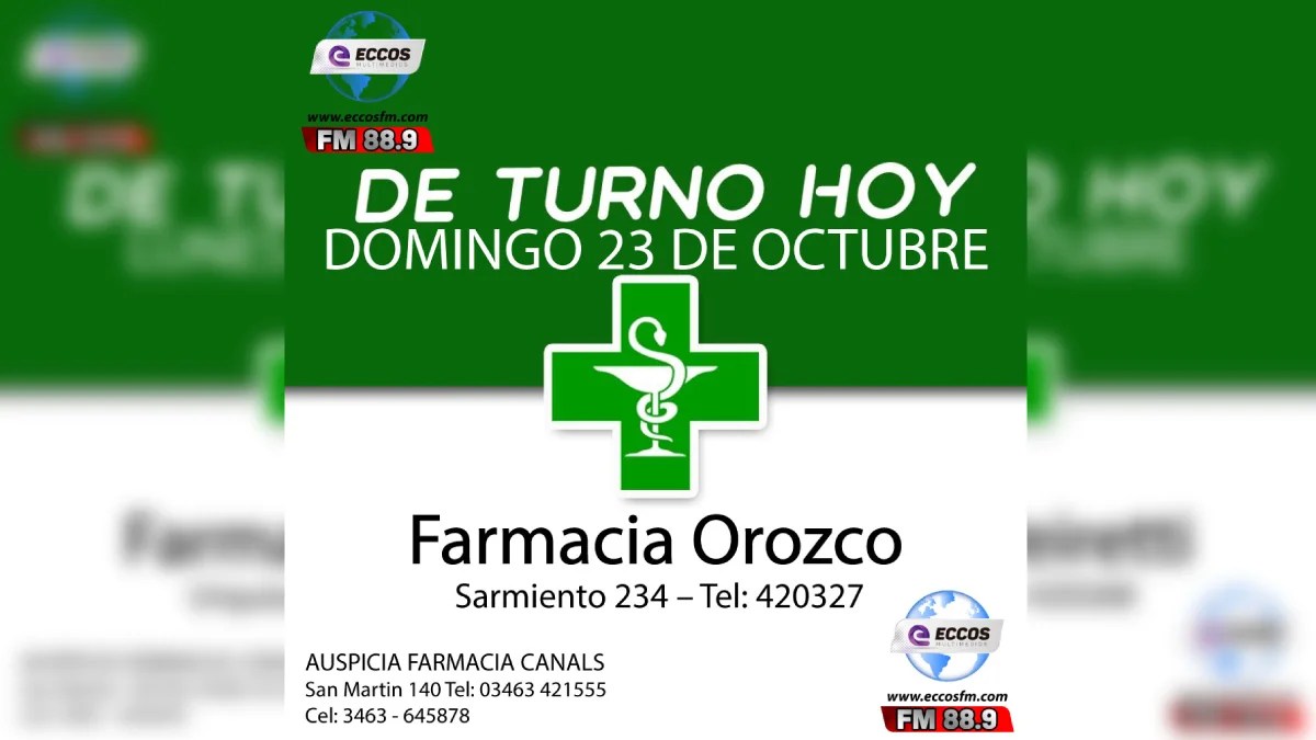 Canals: Farmacia de turno 23 de octubre