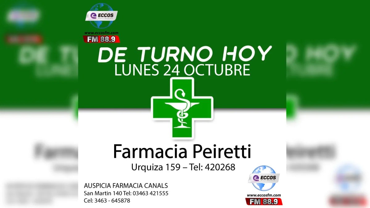 Canals: Farmacia de turno 24 de octubre