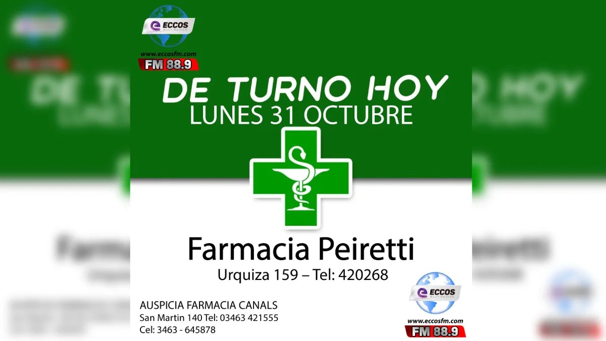 Canals: Farmacia de turno 31 de octubre