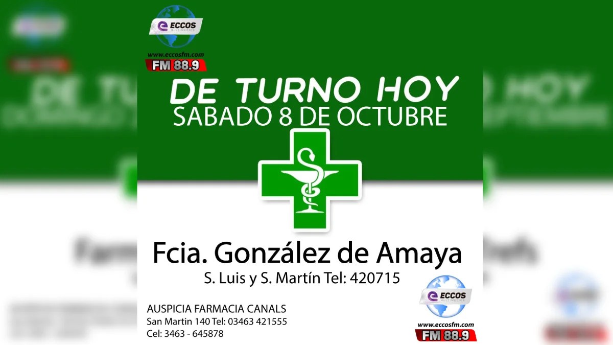 Canals: Farmacia de turno 8 de octubre