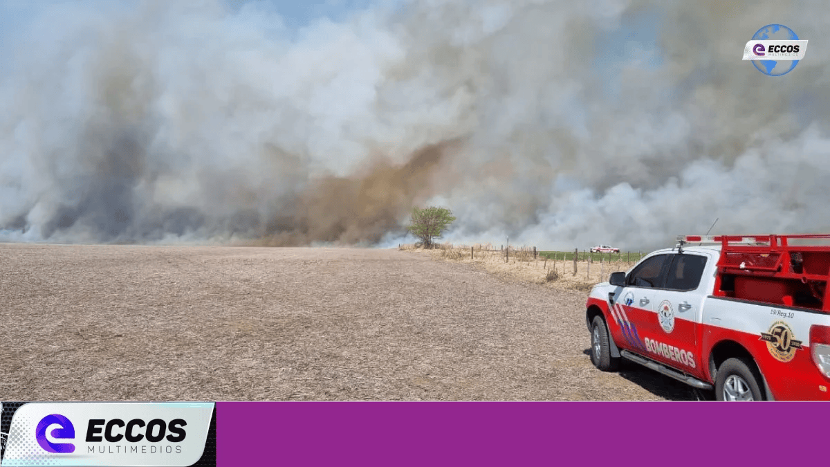 Incendio forestal de gran magnitud en la zona rural de Santa María