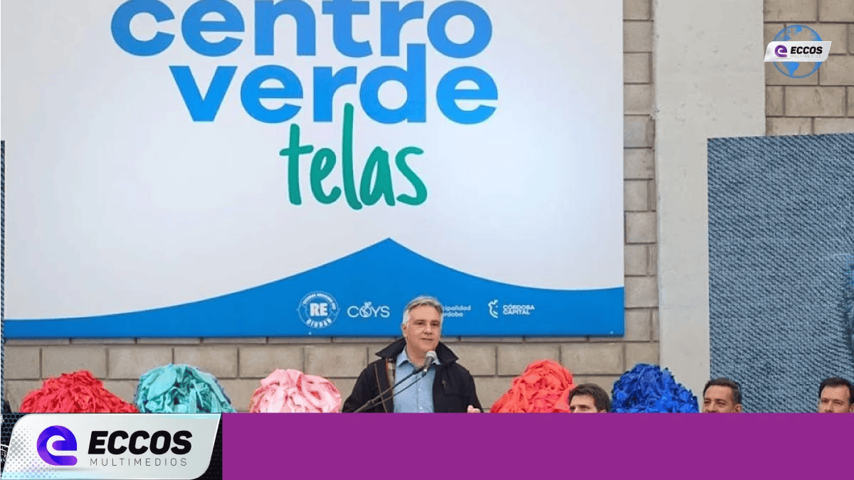 Llaryora inauguró el primer centro verde del país dedicado a la recuperación y reciclaje de telas