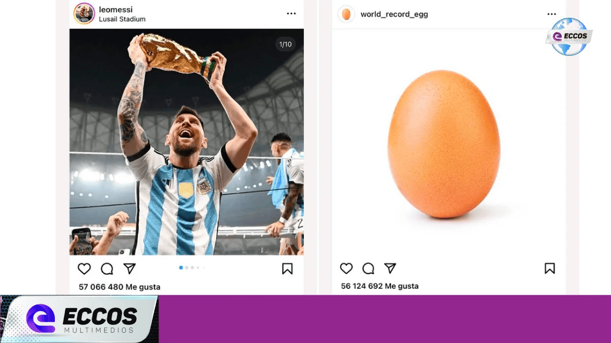 El huevo ‘instagramer’ reacciona tras ser destronado por Messi