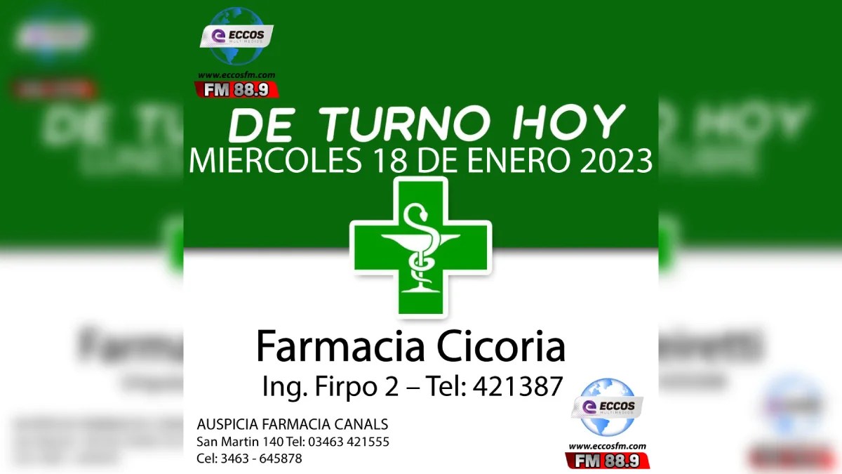 Canals: Farmacia de turno 18 de enero