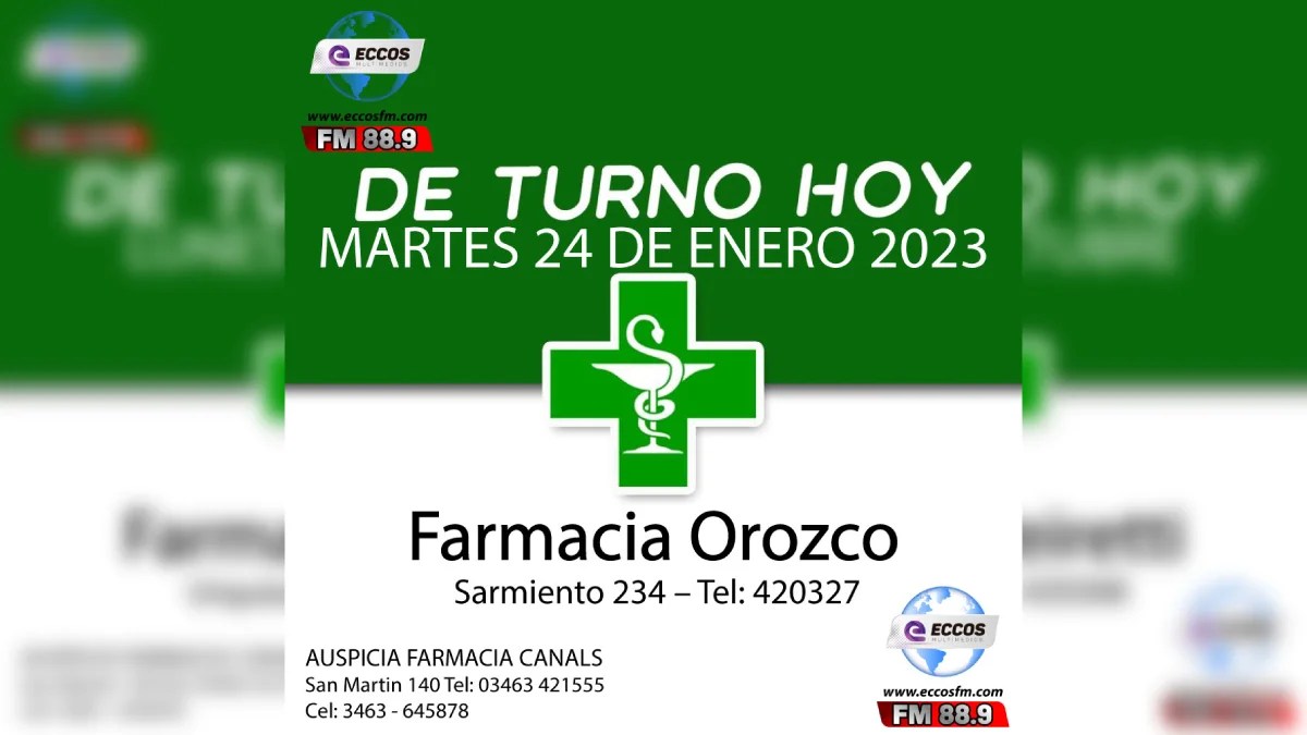 Canals: Farmacia de turno 24 de enero