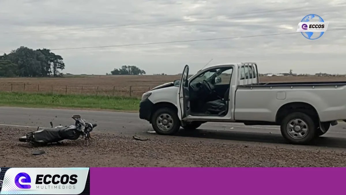 Accidente de tránsito en Canals deja a motociclista con lesiones graves