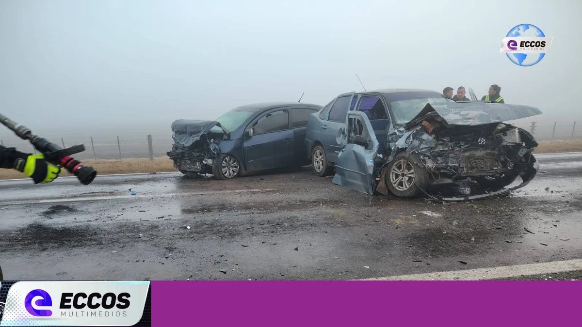 Domingo trágico en las rutas 8 y 33: seis accidentes y una mujer fallecida en medio de la niebla