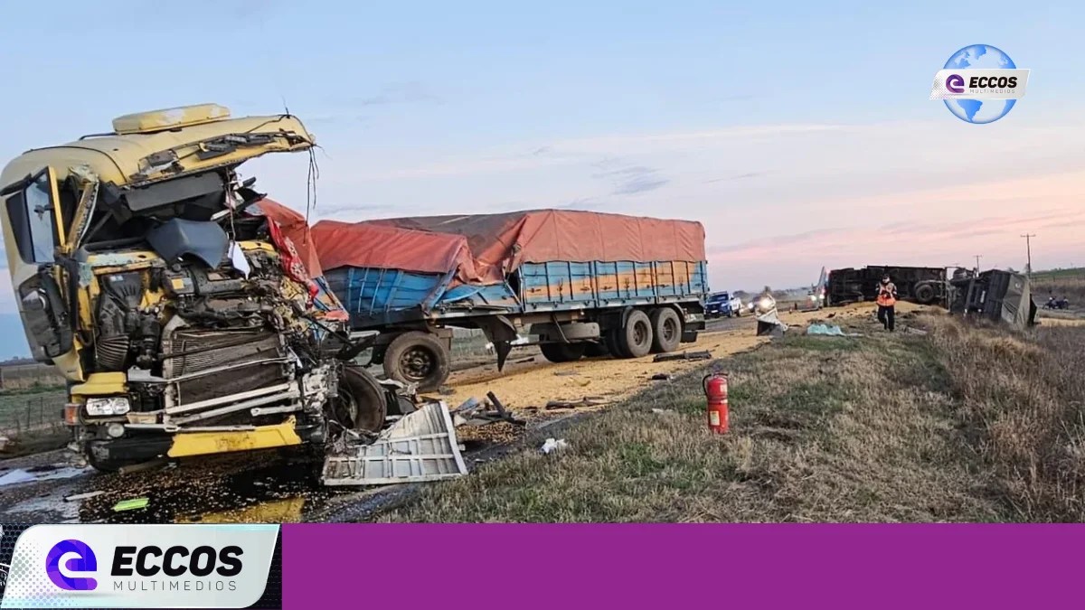 Tragedia en Ruta 35: un camionero murió tras fuerte choque cerca de Holmberg