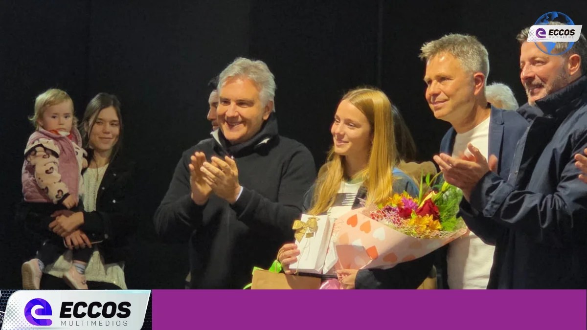 Valentina Rocca, orgullo de Canals: recibió un reconocimiento durante la visita del gobernador de Córdoba