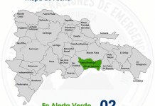 Emiten alerta verde para el Gran Santo Domingo por aumento de lluvias este sábado