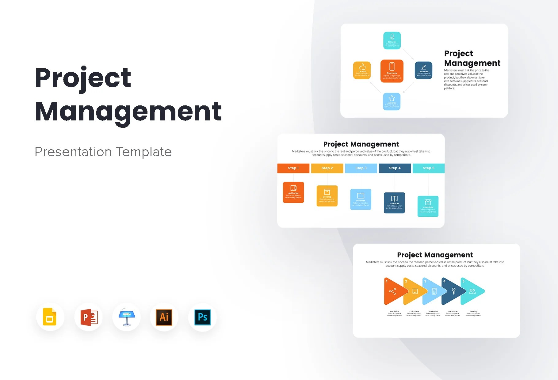 Project Management Infographics - Ultra HD Dark Design - High Resolution