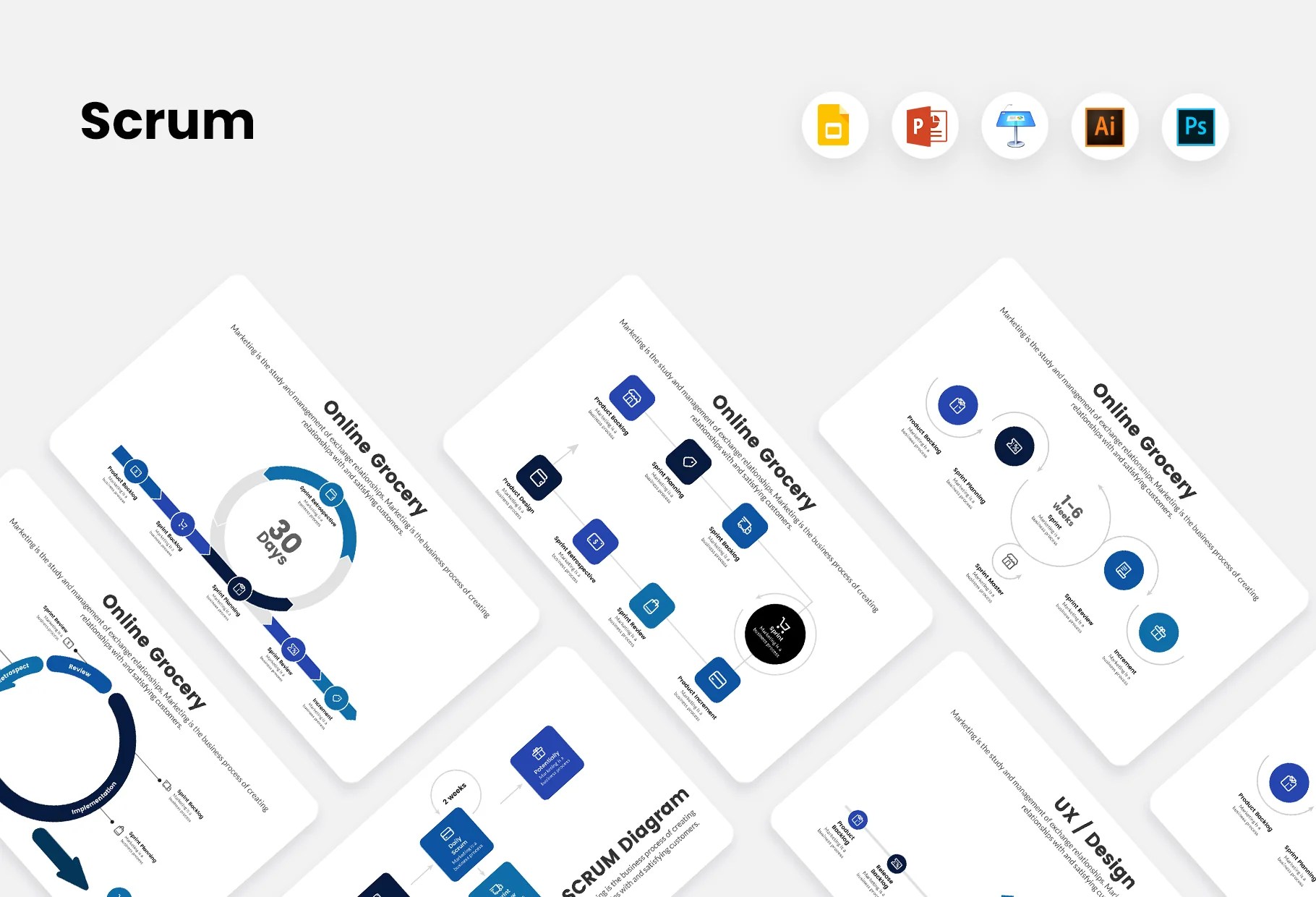 Scrum Infographics Infograpify - Ultra HD Geometric Designs for Desktop