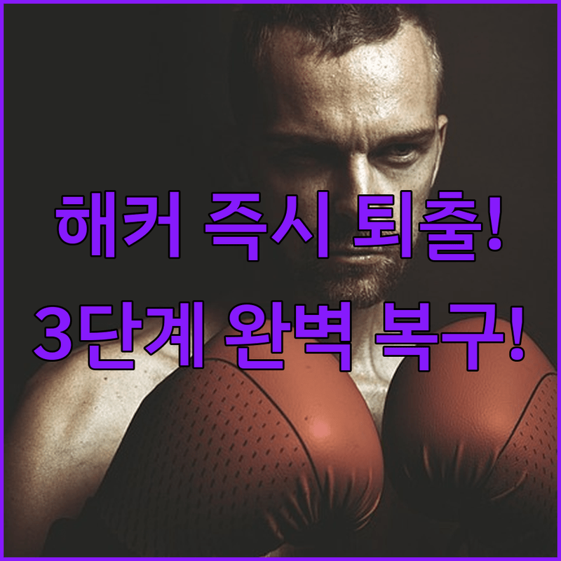 해커 완전 퇴출 작전 격리 제거 복구 C-E-R 3단계 마스터