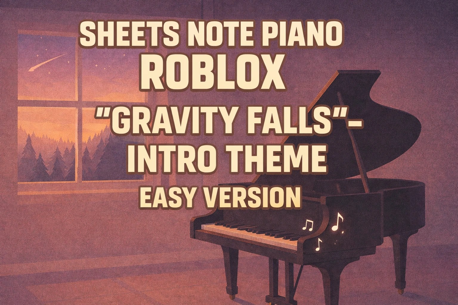 Sheets Note Piano Roblox Gravity Falls Intro Theme Easy Version IF17 Sheets Note Piano Roblox Gravity Falls Intro Theme Easy