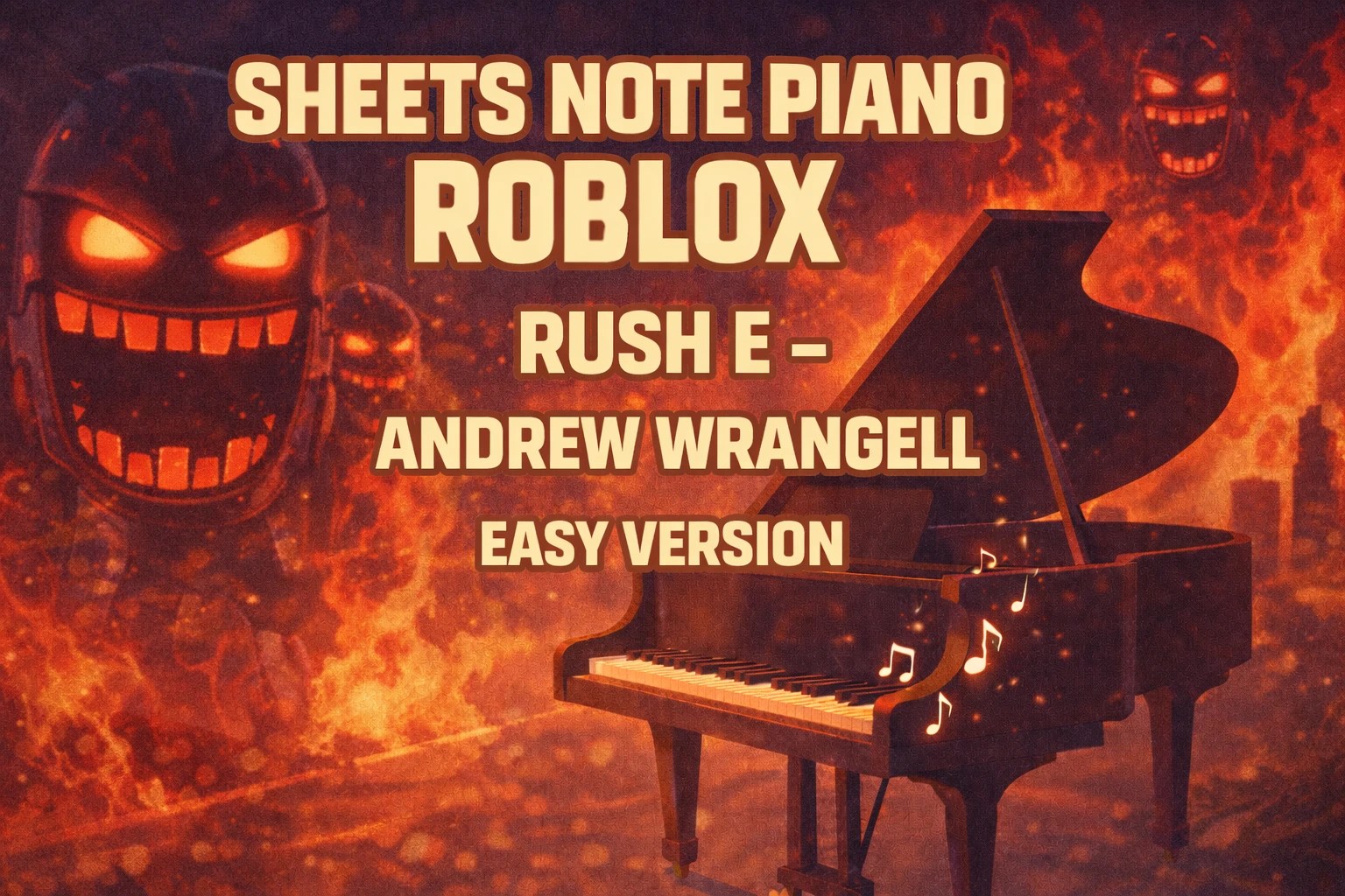 Sheets Note Piano Roblox RUSH E Andrew Wrangell Easy Version IF17 Sheets Note Piano Roblox RUSH E Andrew Wrangell Easy