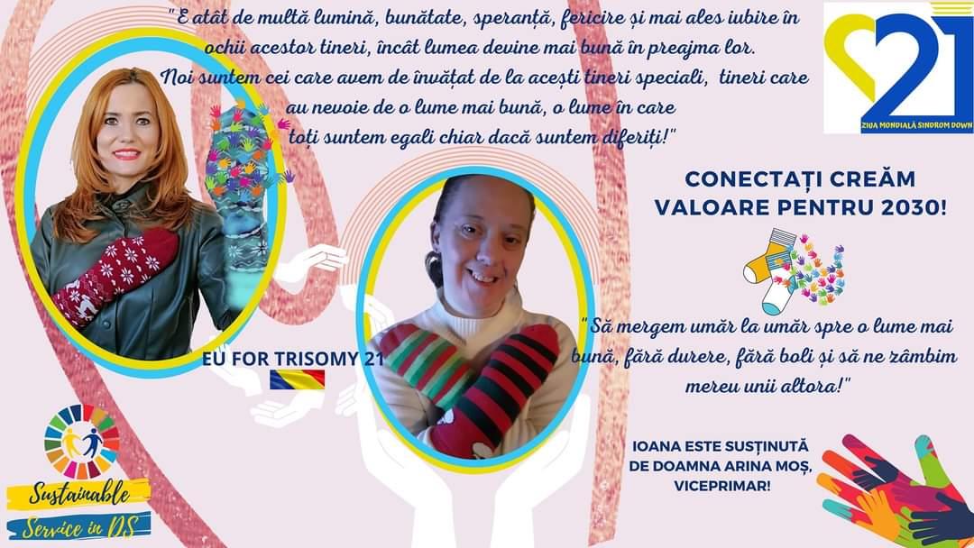 Viceprimarul Arina Moș susține „Campania de postere 2021” în cadrul Zilei Mondiale a Sindromului Down