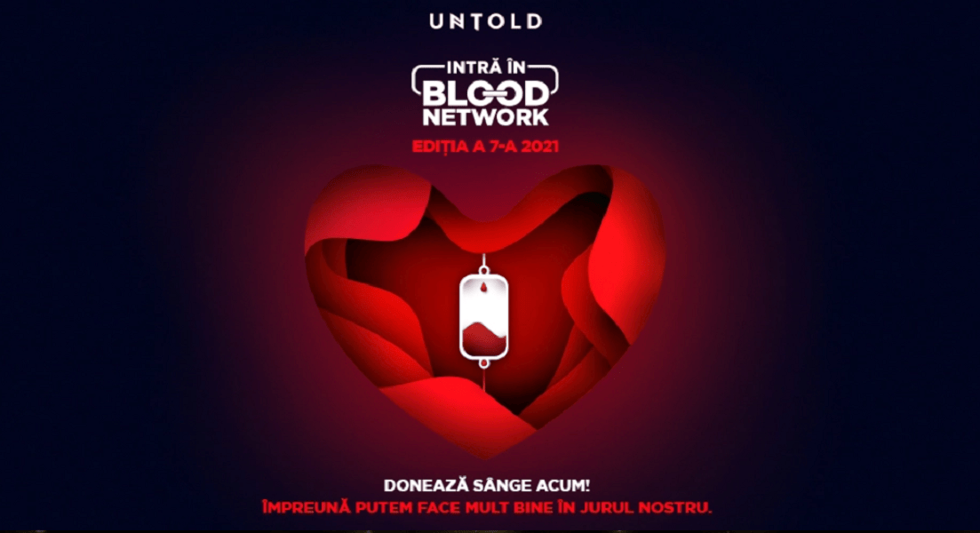 Donezi sange si castigi un bilet de o zi la UNTOLD. Caravana mobilă BLOOD NETWORK se va afla în Oradea, în Piața Unirii, sambata si duminica, 7-8 august, între orele 08.00-14.00.