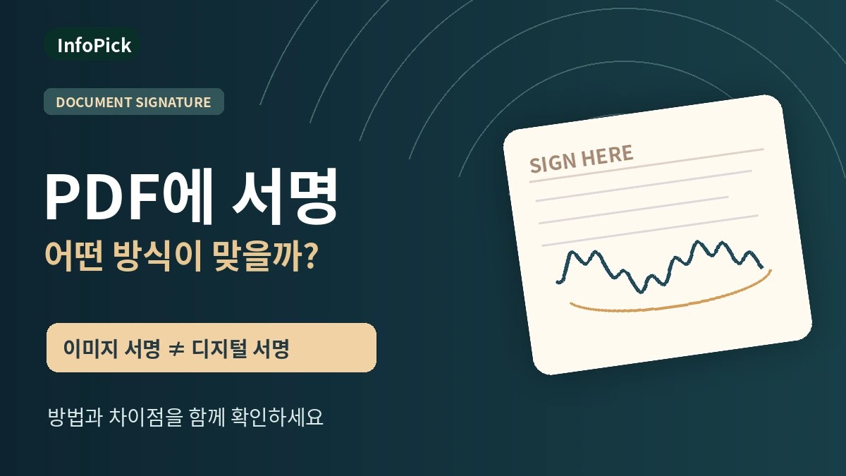 PDF 서명 넣는 방법 (서명 이미지와 디지털 서명의 차이)