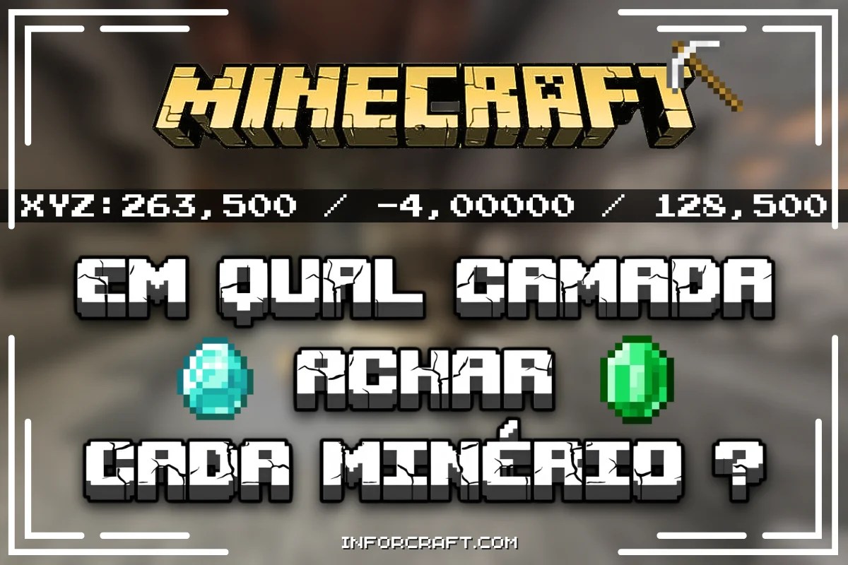 Localização de todos os Minérios do Minecraft