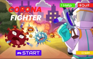 Tampilan Awal Game Corona Fighter