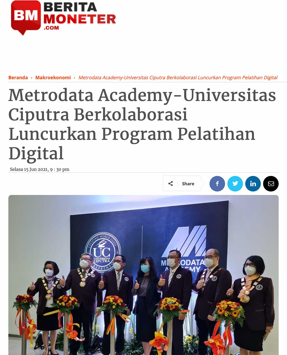 Screenshot Berita Moneter
