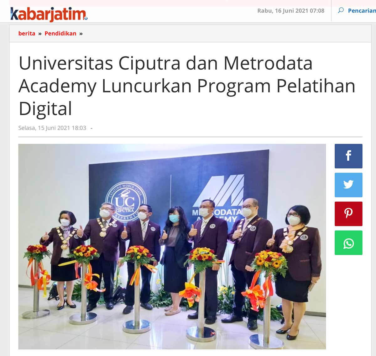 Screenshot Kabar Jatim