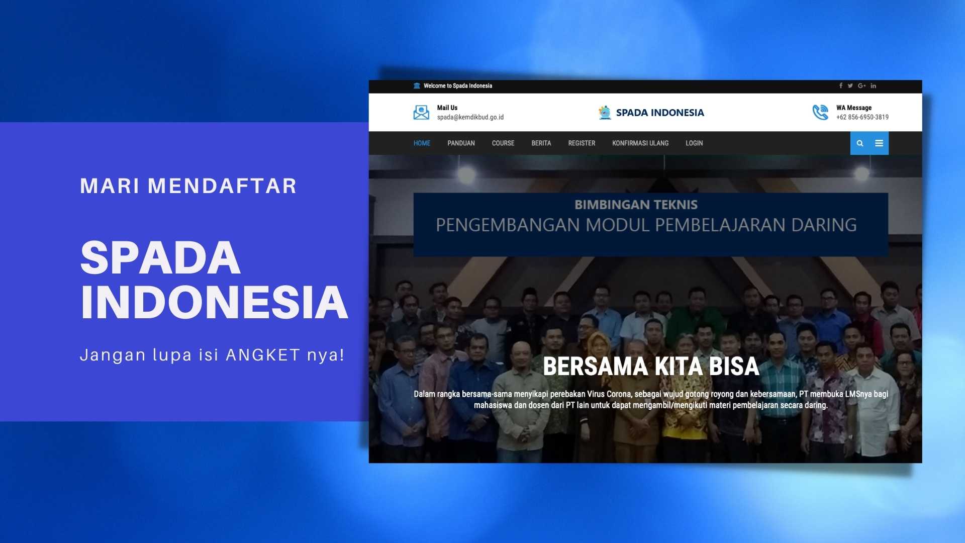 Spada Indonesia, Mari Mendaftar Dan Isi Angketnya! - Informatika Universitas Ciputra